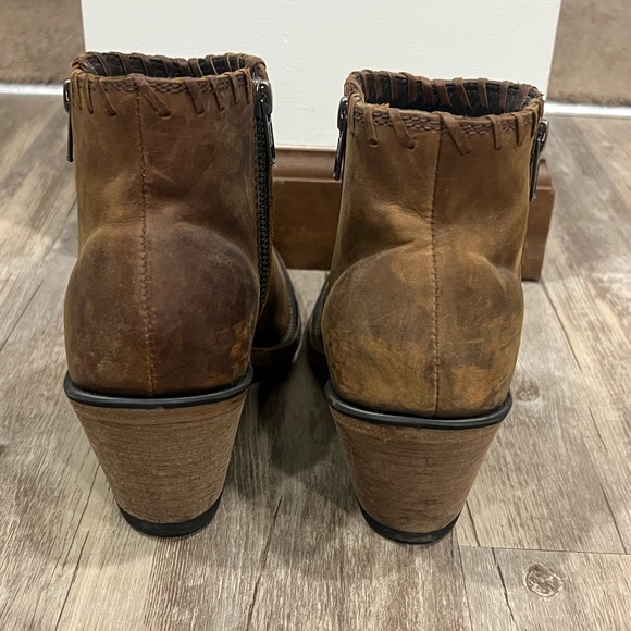 Old West brown leather booties! Size 9 - Picture 4 of 5